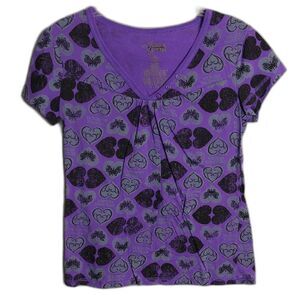 Hannah Montana Purple Heart Tee Juniors L Y2K